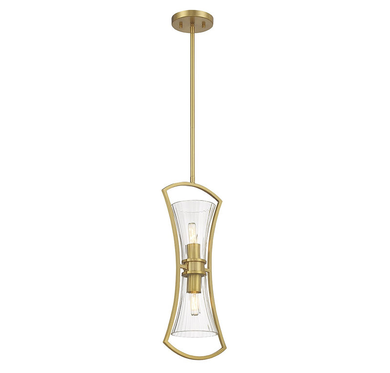 Savoy House 7-9703-2-322 Two Light Pendant, Warm Brass