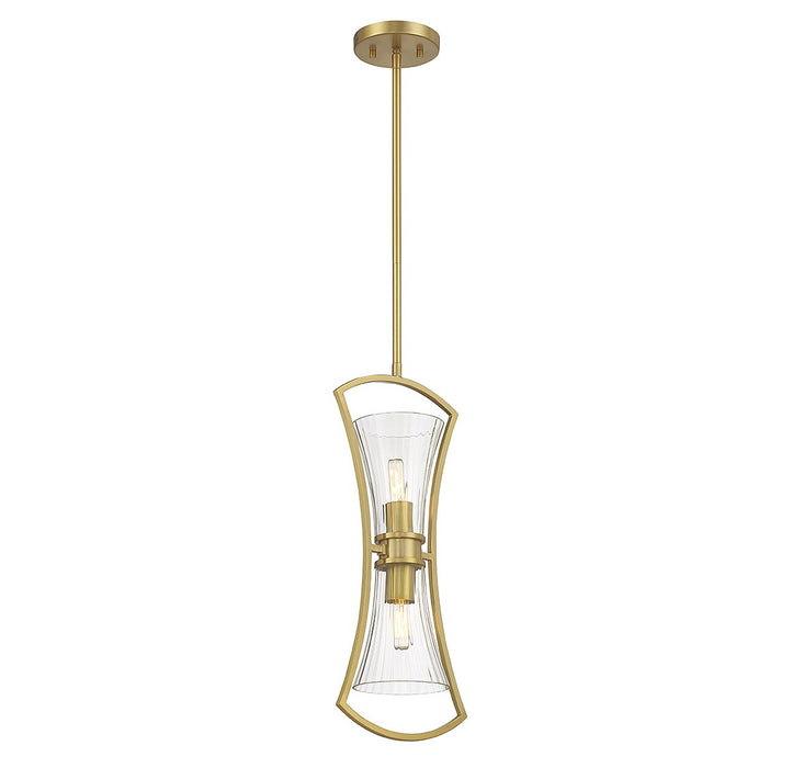 Savoy House 7-9703-2-322 Two Light Pendant, Warm Brass