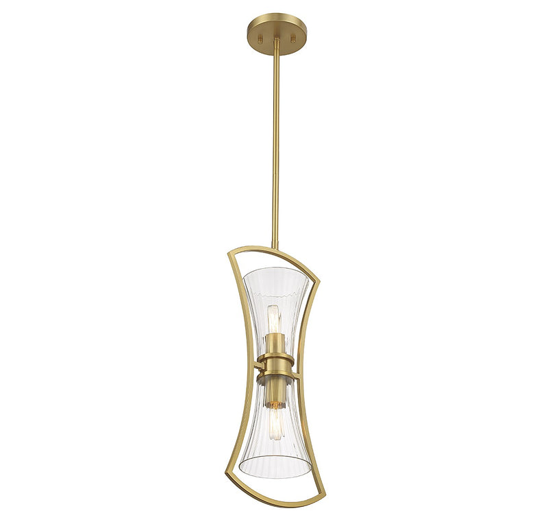 Savoy House 7-9703-2-322 Two Light Pendant, Warm Brass