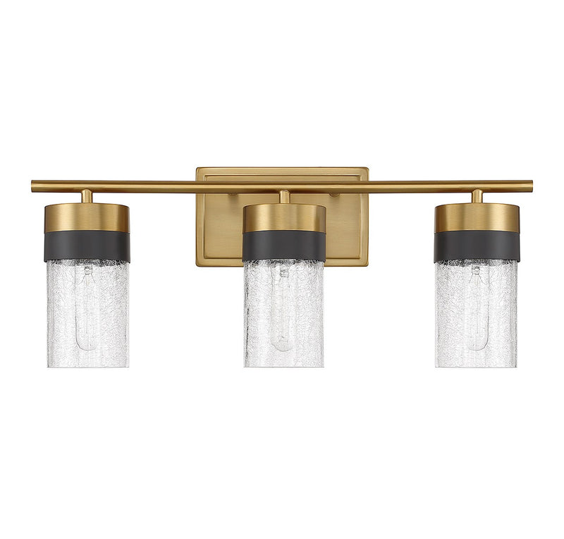Savoy House 8-3600-3-322 Three Light Bathroom Vanity, Warm Brass