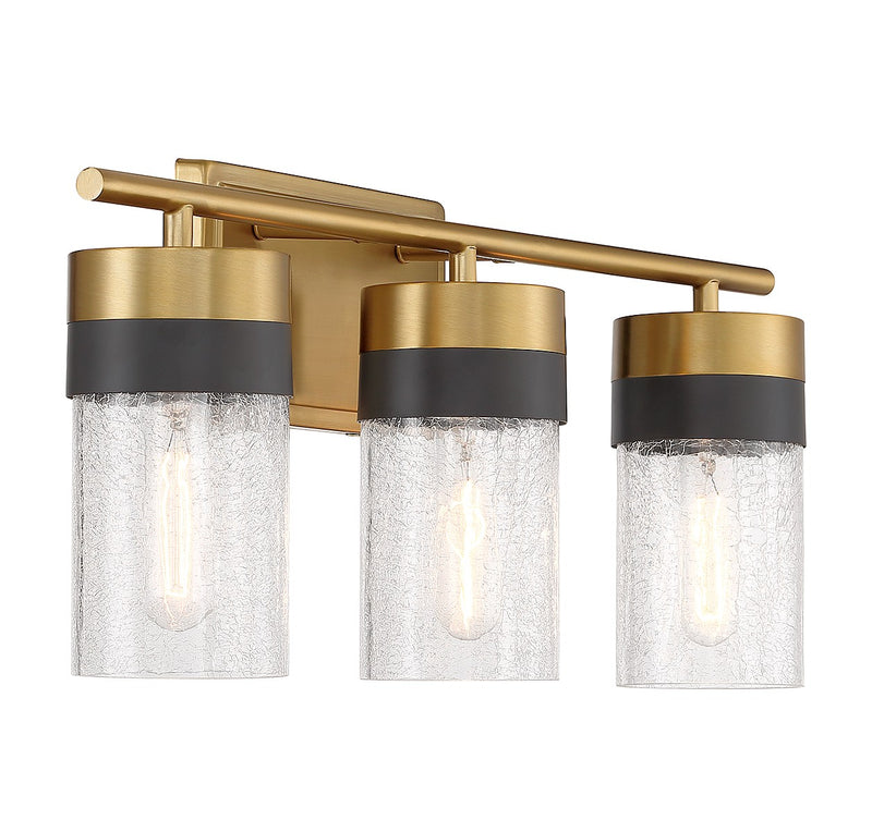 Savoy House 8-3600-3-322 Three Light Bathroom Vanity, Warm Brass