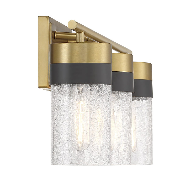 Savoy House 8-3600-3-322 Three Light Bathroom Vanity, Warm Brass