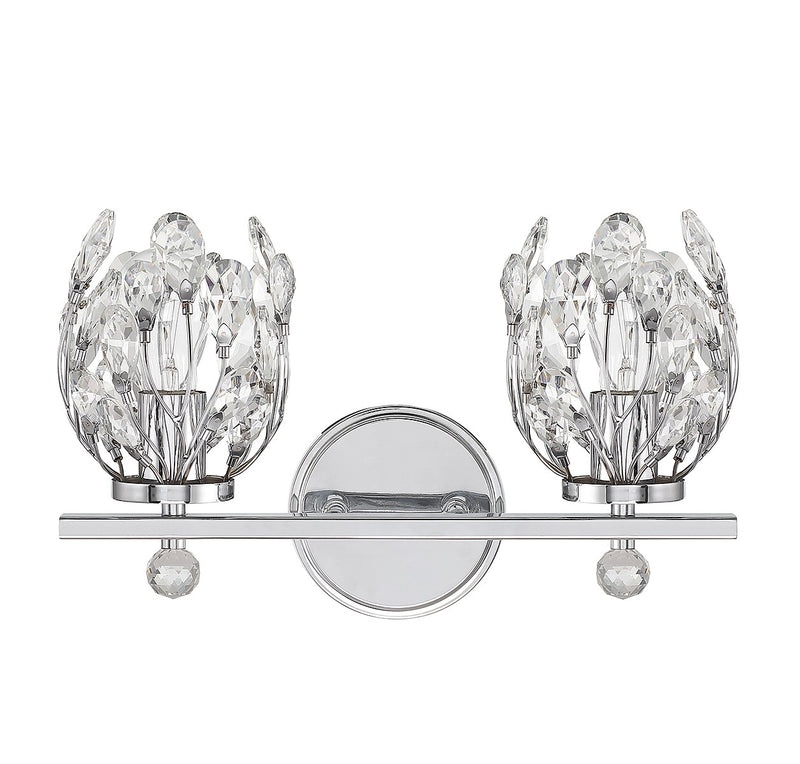 Savoy House 8-6601-2-11 Two Light Bathroom Vanity, Chrome