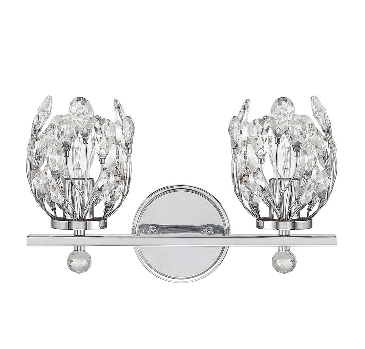 Savoy House 8-6601-2-11 Two Light Bathroom Vanity, Chrome