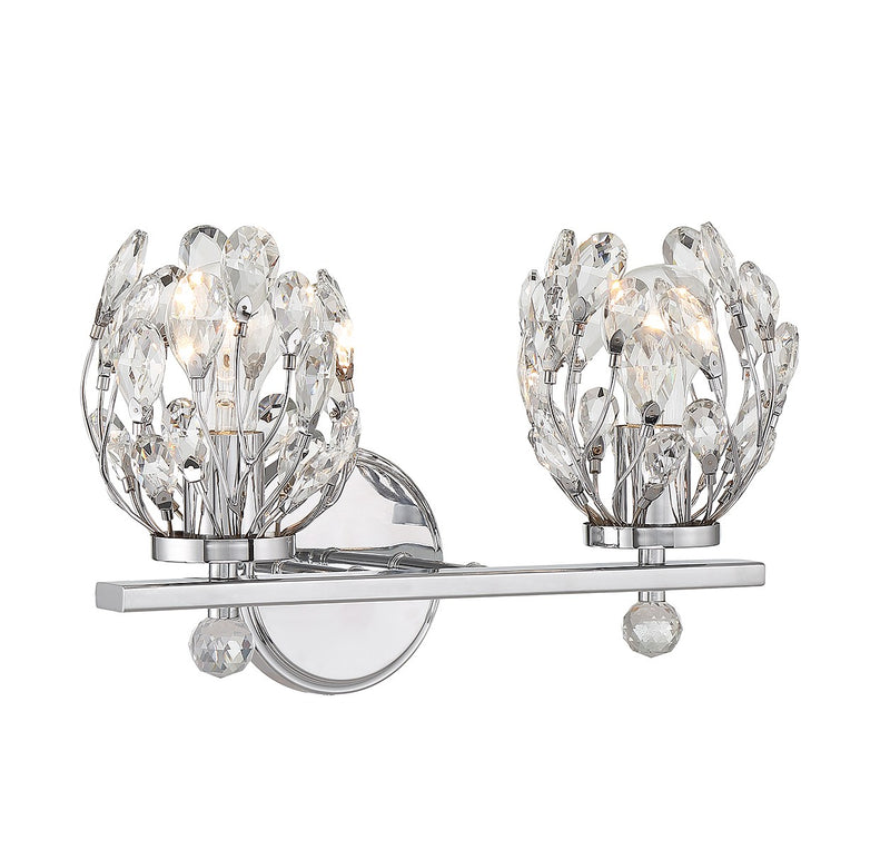 Savoy House 8-6601-2-11 Two Light Bathroom Vanity, Chrome