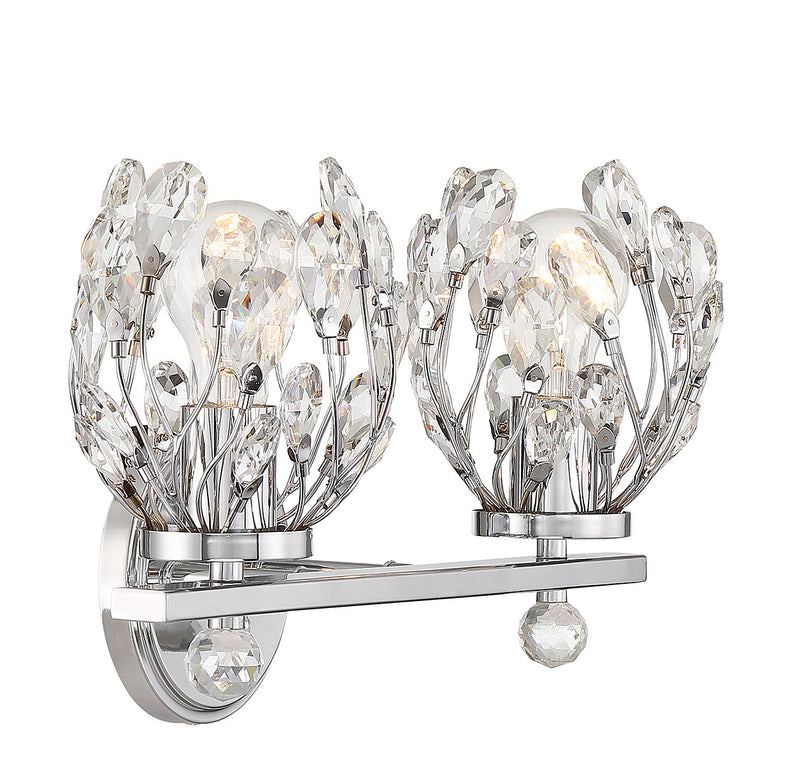 Savoy House 8-6601-2-11 Two Light Bathroom Vanity, Chrome
