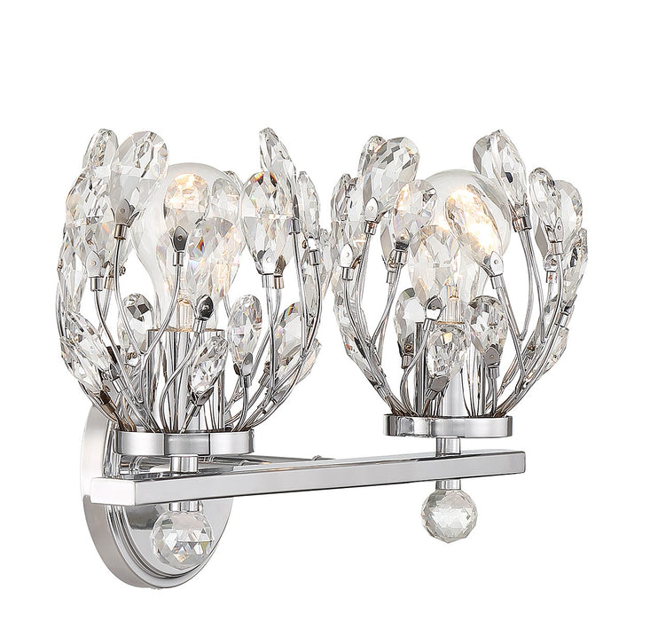 Savoy House 8-6601-2-11 Two Light Bathroom Vanity, Chrome