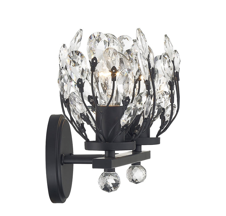 Savoy House 8-6601-2-BK Two Light Bathroom Vanity, Matte Black