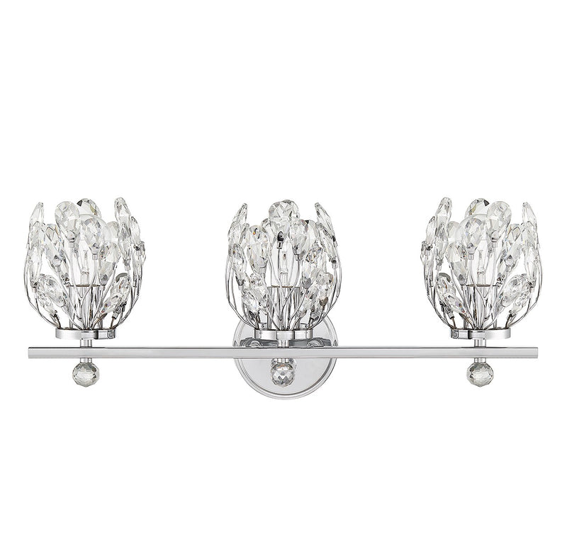 Savoy House 8-6601-3-11 Three Light Bathroom Vanity, Chrome