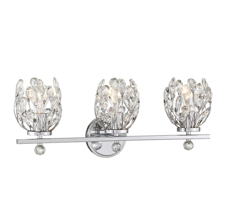 Savoy House 8-6601-3-11 Three Light Bathroom Vanity, Chrome