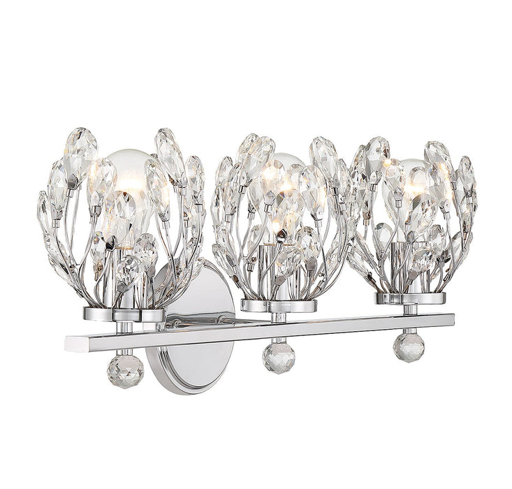 Savoy House 8-6601-3-11 Three Light Bathroom Vanity, Chrome