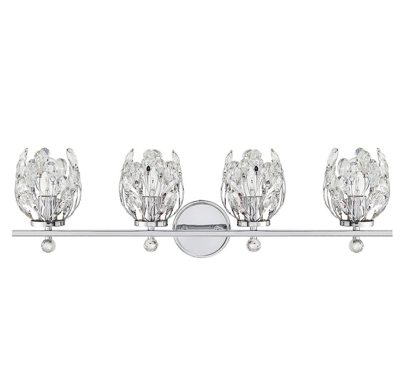 Savoy House 8-6601-4-11 Four Light Bathroom Vanity, Chrome