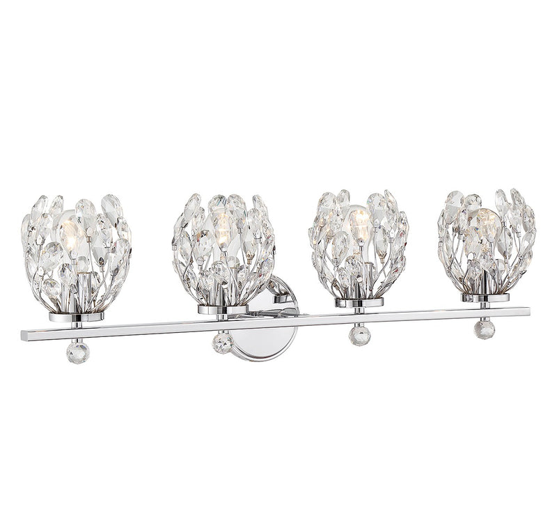 Savoy House 8-6601-4-11 Four Light Bathroom Vanity, Chrome