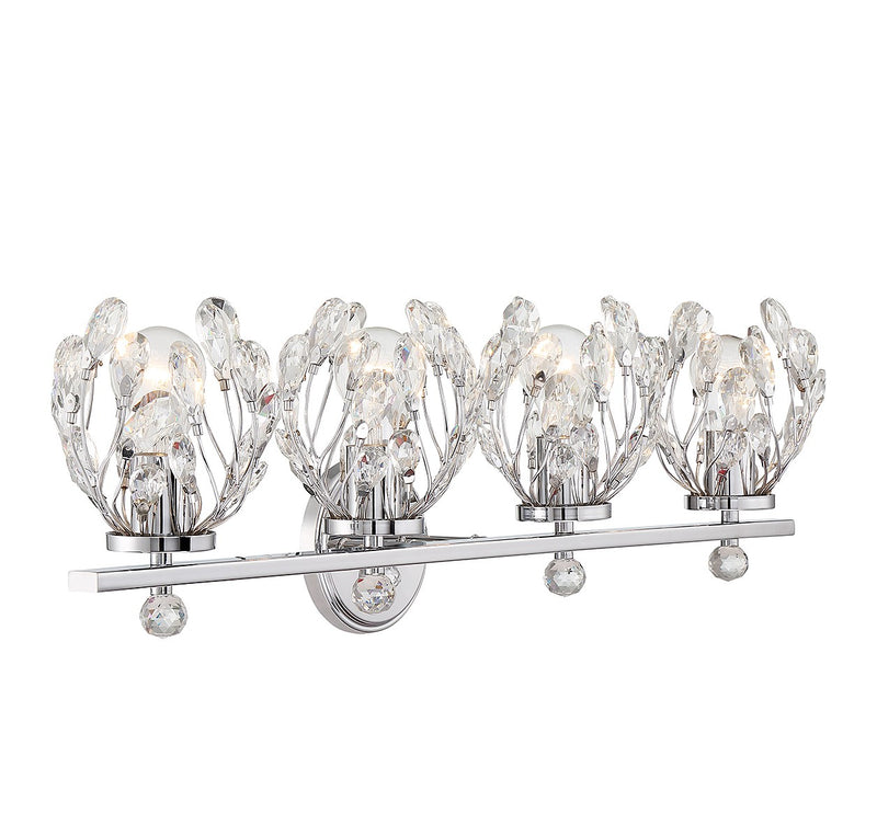 Savoy House 8-6601-4-11 Four Light Bathroom Vanity, Chrome