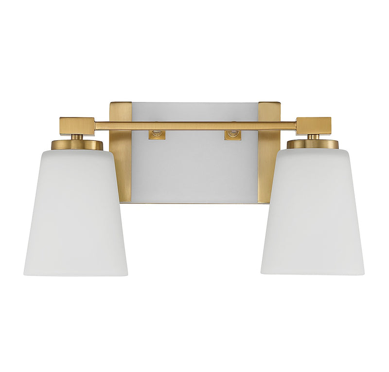 Savoy House 8-6901-2-322 Two Light Bathroom Vanity, Warm Brass