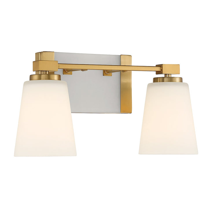 Savoy House 8-6901-2-322 Two Light Bathroom Vanity, Warm Brass
