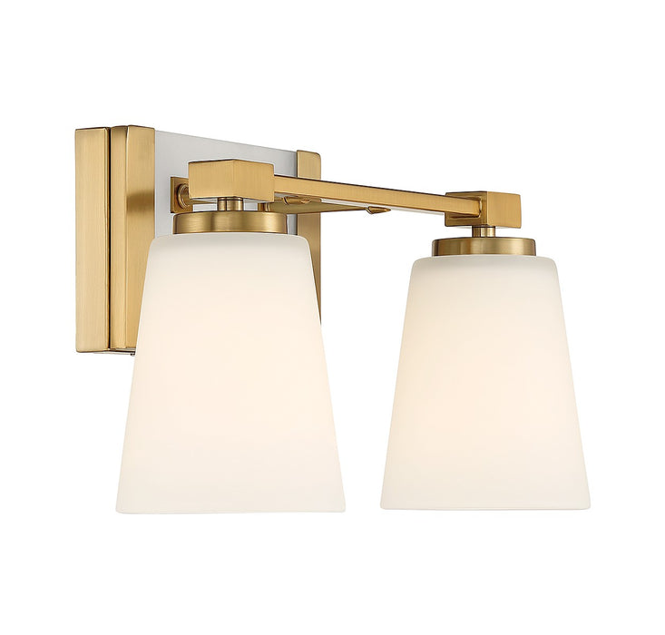 Savoy House 8-6901-2-322 Two Light Bathroom Vanity, Warm Brass