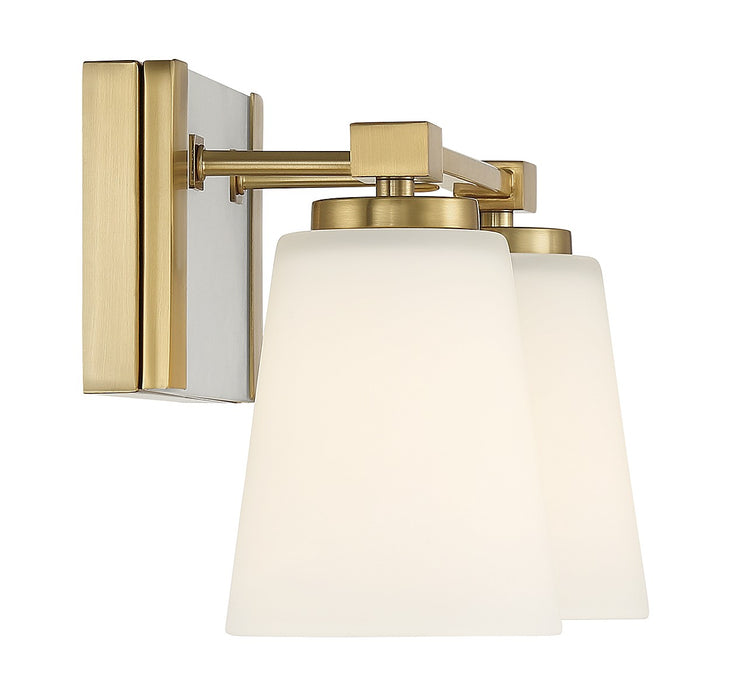 Savoy House 8-6901-2-322 Two Light Bathroom Vanity, Warm Brass