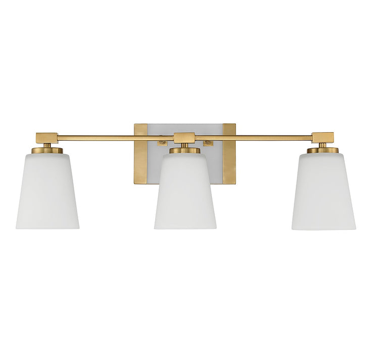 Savoy House 8-6901-3-322 Three Light Bathroom Vanity, Warm Brass