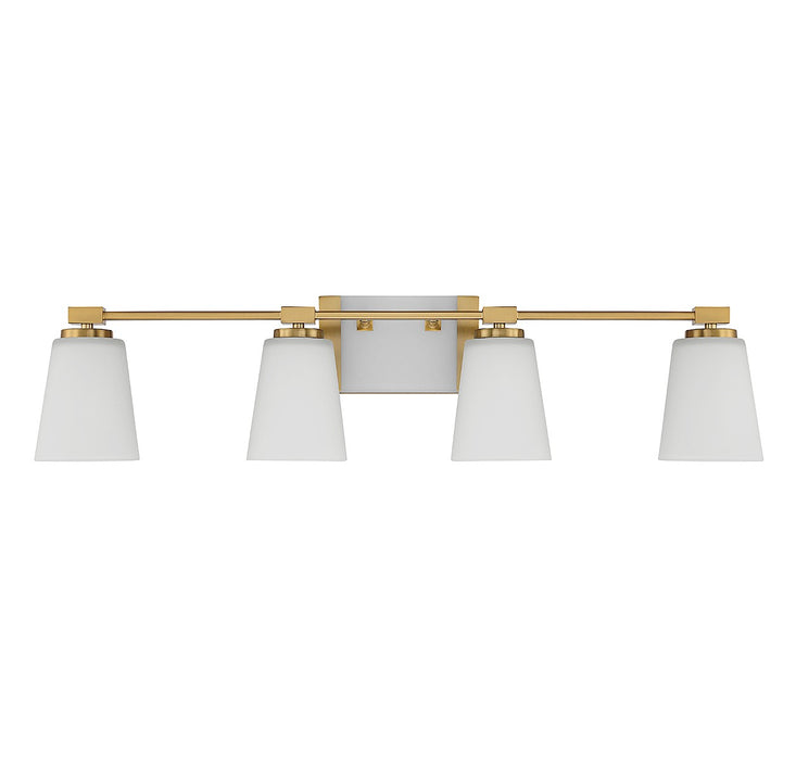 Savoy House 8-6901-4-322 Four Light Bathroom Vanity, Warm Brass