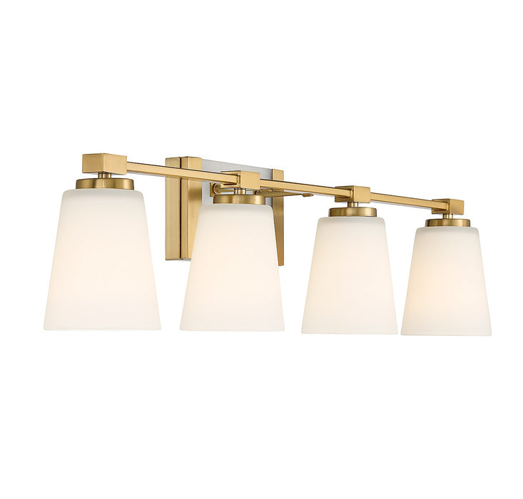 Savoy House 8-6901-4-322 Four Light Bathroom Vanity, Warm Brass