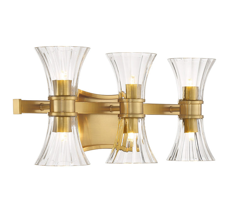Savoy House 8-9702-6-322 LED Bathroom Vanity, Warm Brass