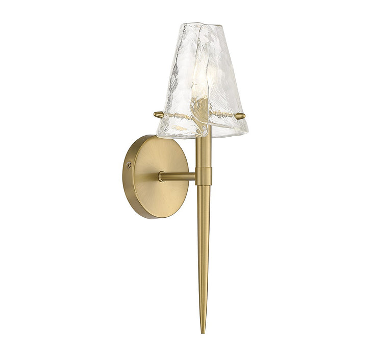 Savoy House 9-2104-1-322 One Light Wall Sconce, Warm Brass