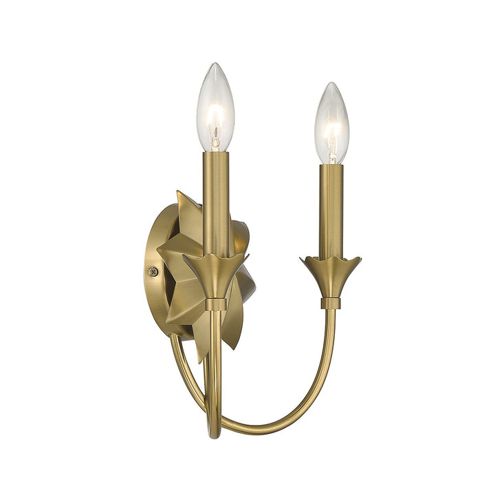 Savoy House 9-2204-2-322 Two Light Wall Sconce, Warm Brass