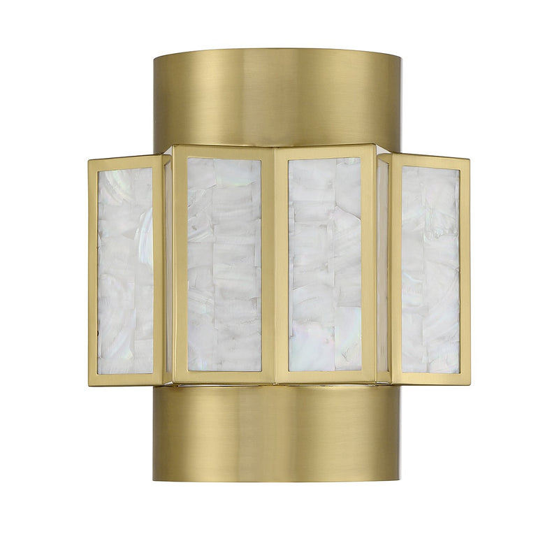Savoy House 9-3164-2-322 Two Light Wall Sconce, Warm Brass