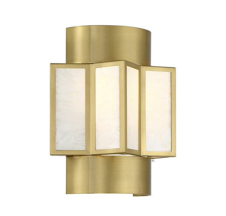 Savoy House 9-3164-2-322 Two Light Wall Sconce, Warm Brass