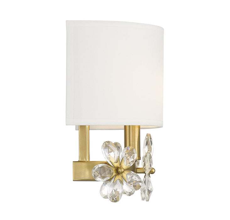 Savoy House 9-4364-1-322 One Light Wall Sconce, Warm Brass