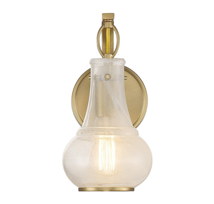 Savoy House 9-4417-1-322 One Light Wall Sconce, Warm Brass