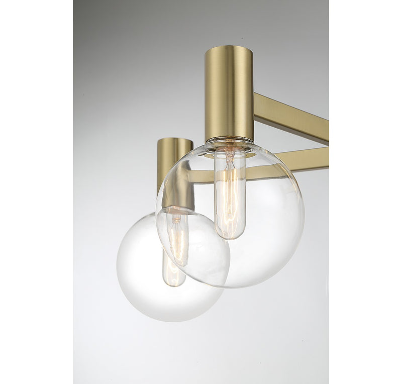 Savoy House 1-3073-5-322 Five Light Chandelier, Warm Brass