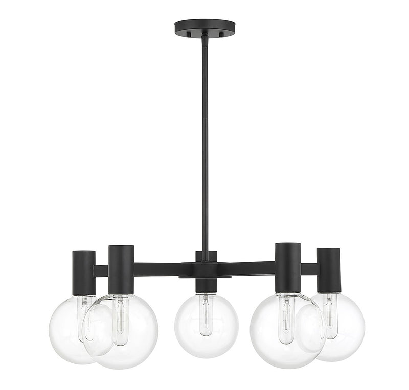 Savoy House 1-3073-5-89 Five Light Chandelier, Matte Black