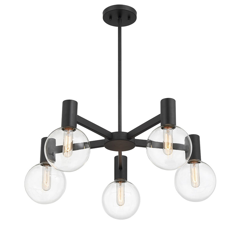 Savoy House 1-3073-5-89 Five Light Chandelier, Matte Black