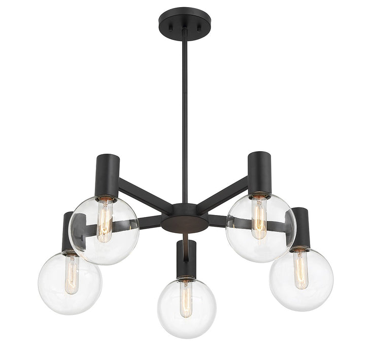 Savoy House 1-3073-5-89 Five Light Chandelier, Matte Black