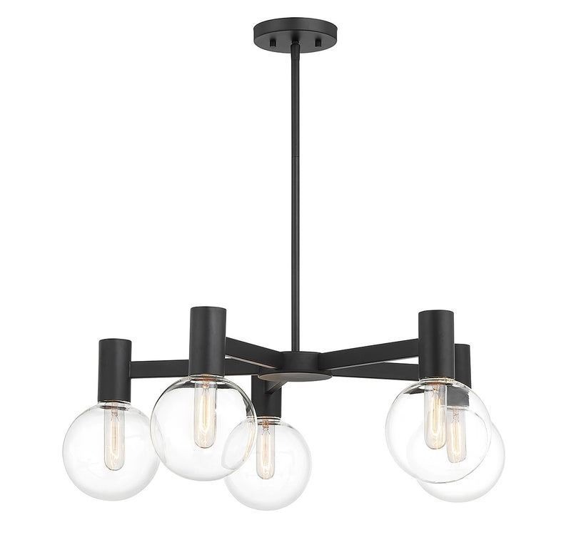 Savoy House 1-3073-5-89 Five Light Chandelier, Matte Black