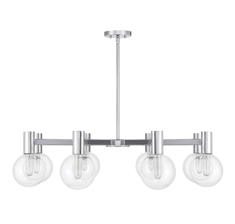 Savoy House 1-3074-8-11 Eight Light Chandelier, Chrome