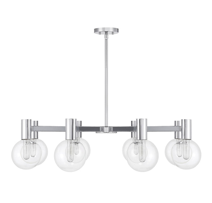 Savoy House 1-3074-8-11 Eight Light Chandelier, Chrome