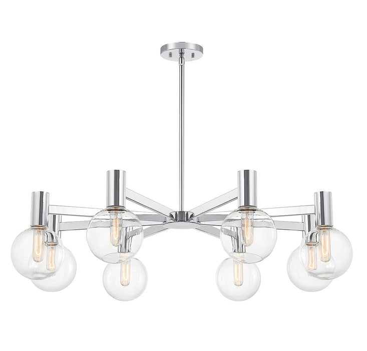 Savoy House 1-3074-8-11 Eight Light Chandelier, Chrome