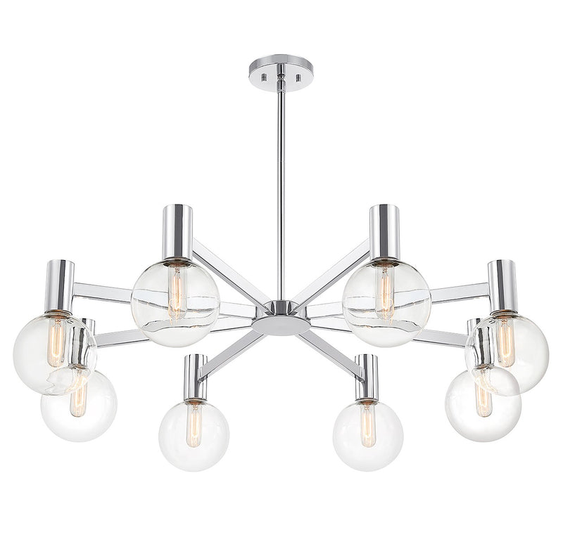 Savoy House 1-3074-8-11 Eight Light Chandelier, Chrome