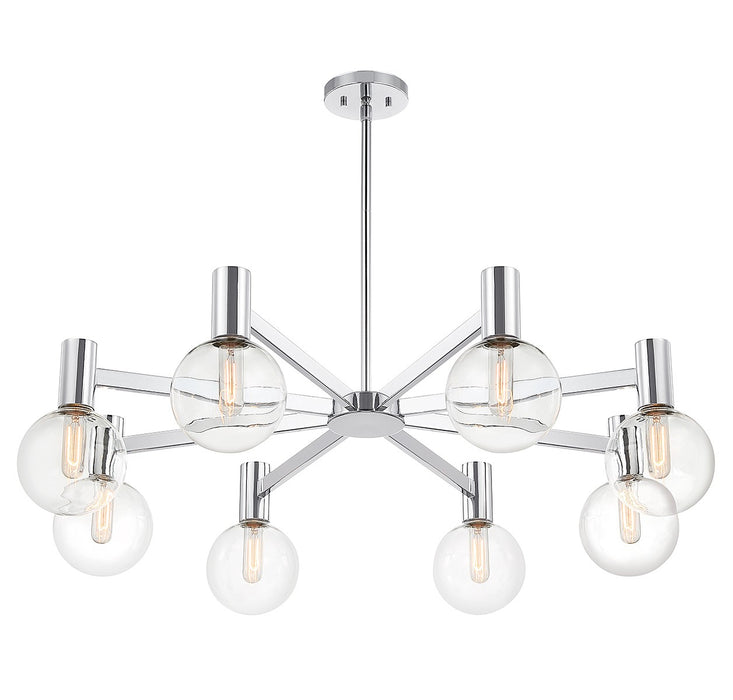 Savoy House 1-3074-8-11 Eight Light Chandelier, Chrome