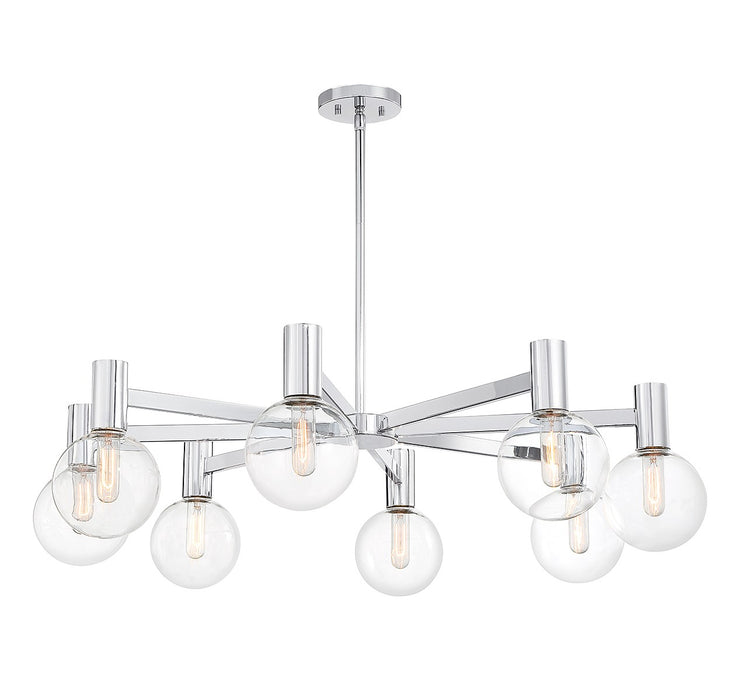 Savoy House 1-3074-8-11 Eight Light Chandelier, Chrome