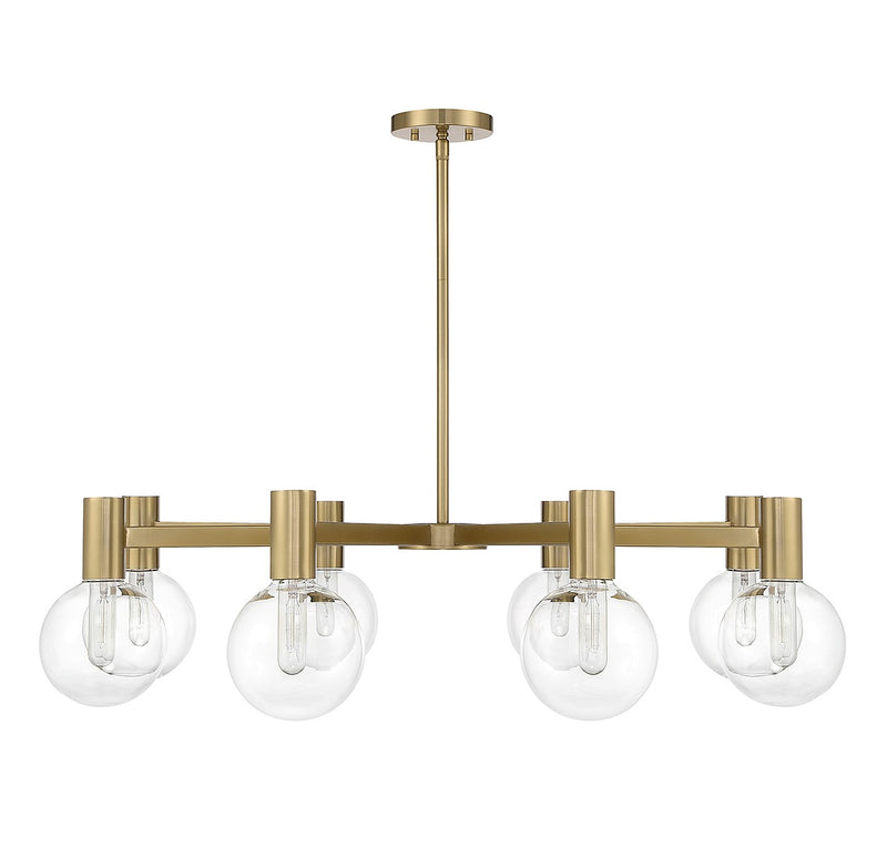 Savoy House 1-3074-8-322 Eight Light Chandelier, Warm Brass