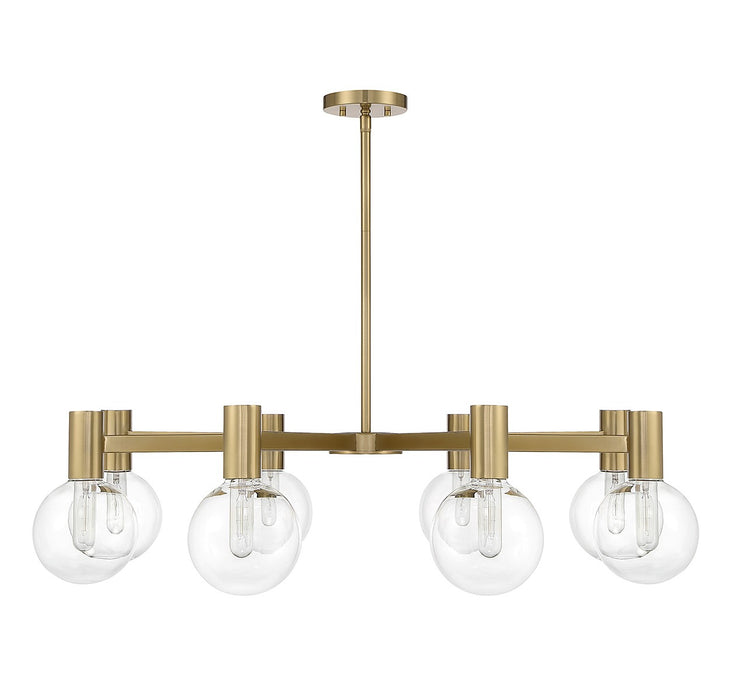 Savoy House 1-3074-8-322 Eight Light Chandelier, Warm Brass