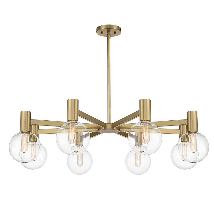 Savoy House 1-3074-8-322 Eight Light Chandelier, Warm Brass