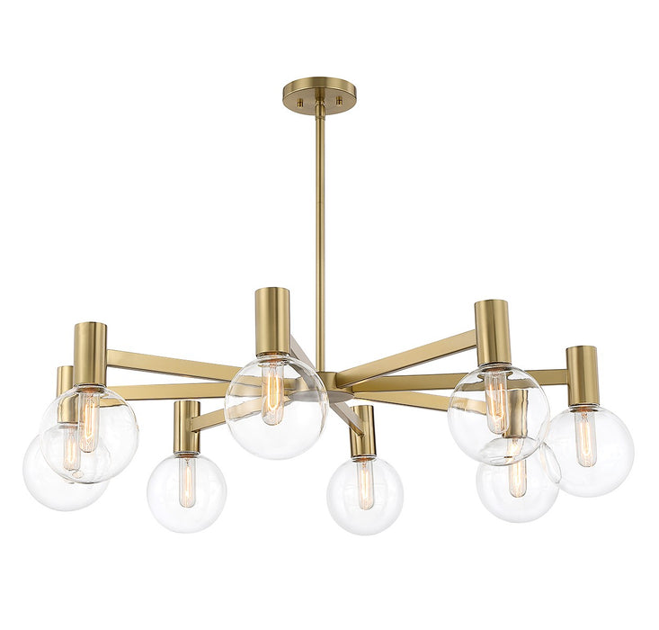 Savoy House 1-3074-8-322 Eight Light Chandelier, Warm Brass