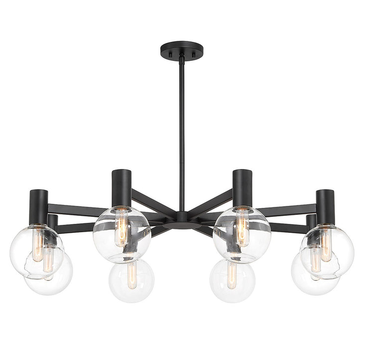 Savoy House 1-3074-8-89 Eight Light Chandelier, Matte Black