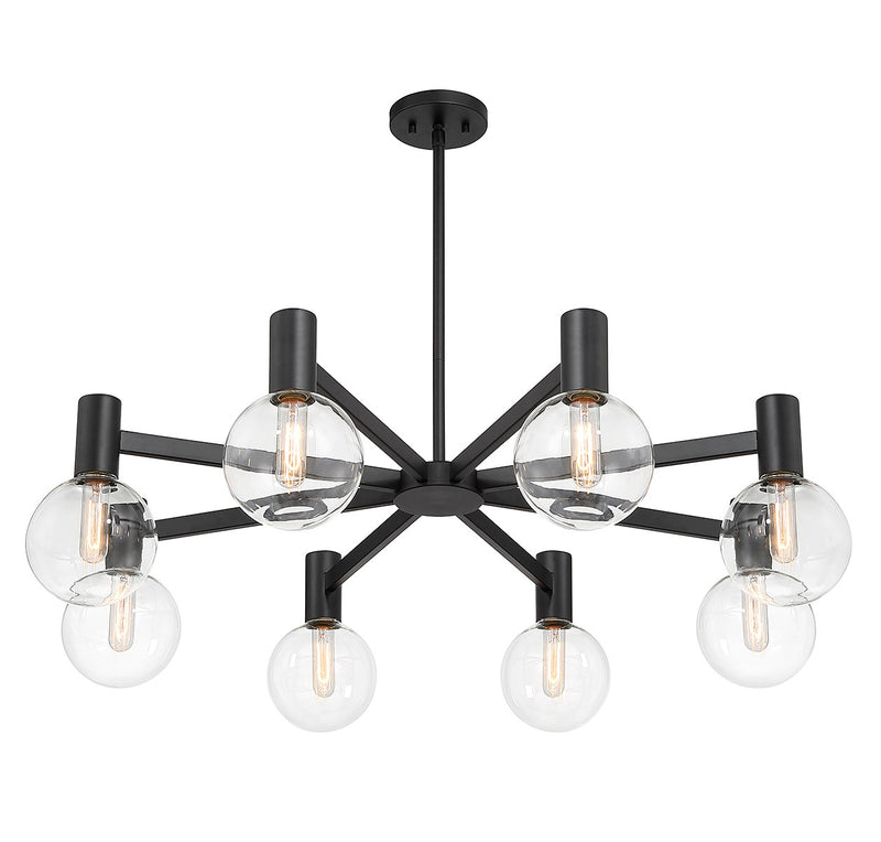Savoy House 1-3074-8-89 Eight Light Chandelier, Matte Black