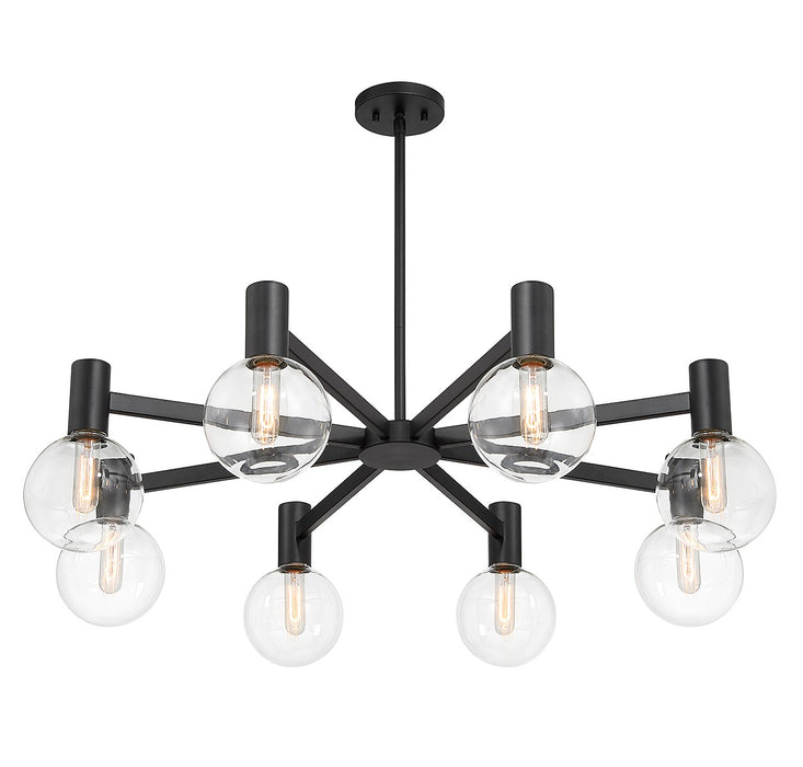 Savoy House 1-3074-8-89 Eight Light Chandelier, Matte Black